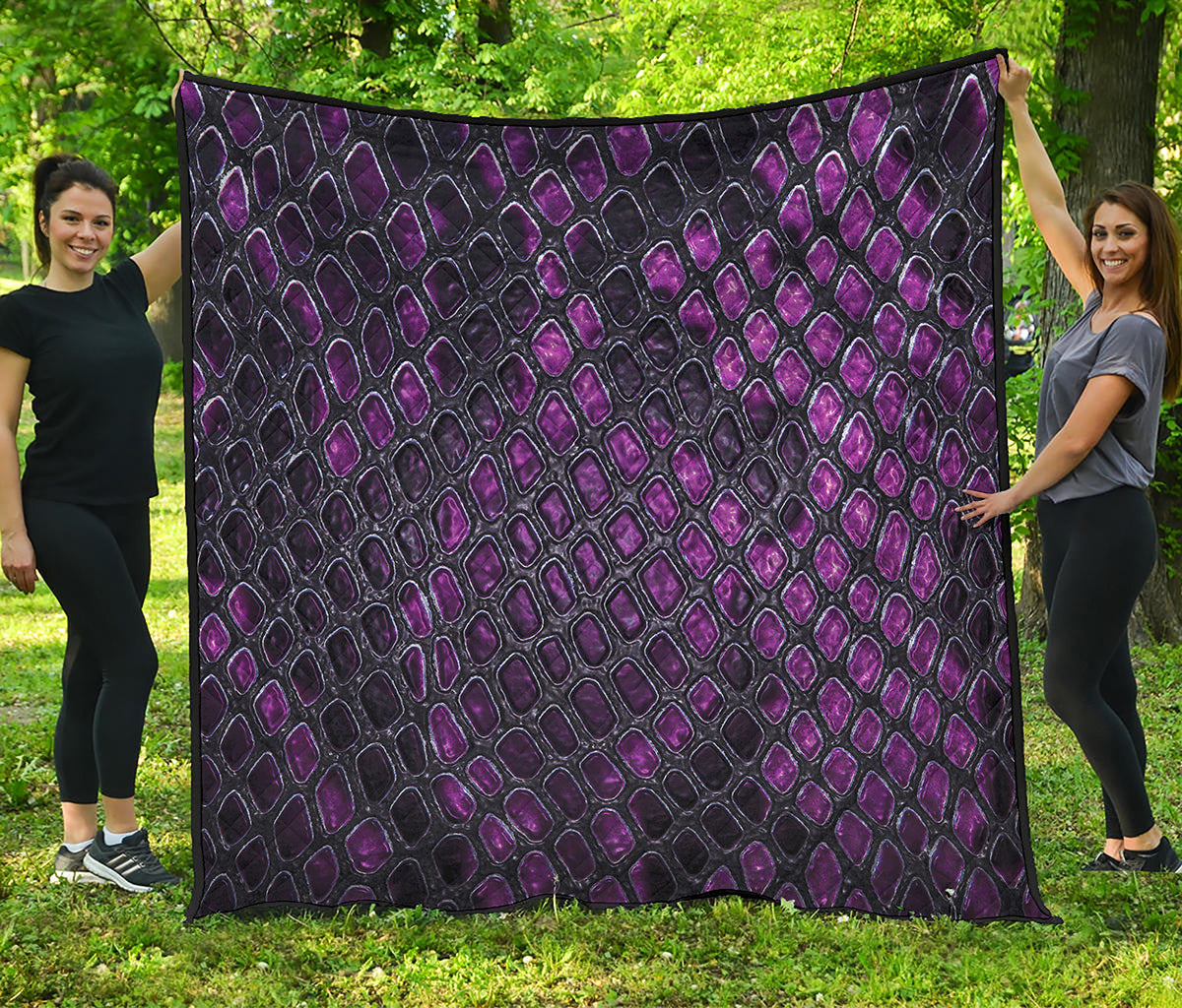 Purple Snakeskin Print Quilt