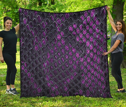 Purple Snakeskin Print Quilt
