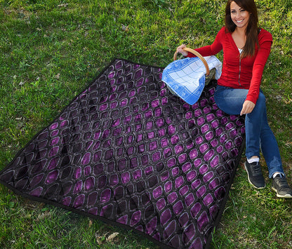 Purple Snakeskin Print Quilt