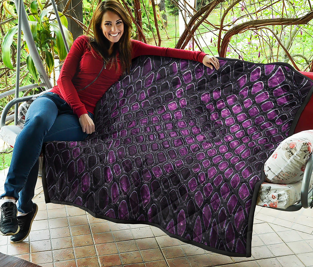 Purple Snakeskin Print Quilt