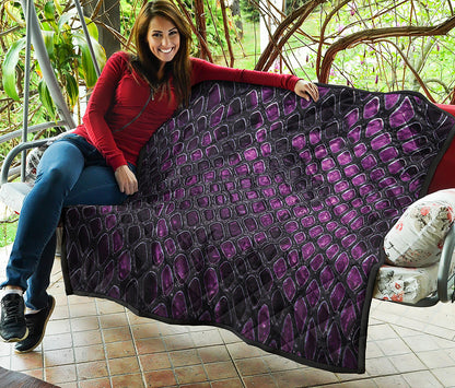 Purple Snakeskin Print Quilt