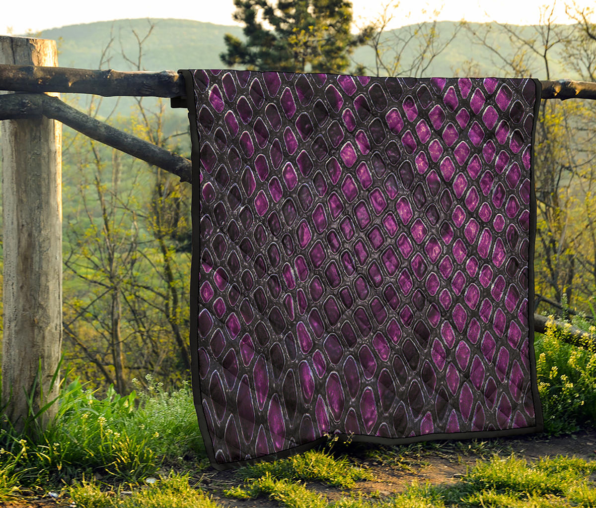 Purple Snakeskin Print Quilt