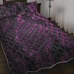 Purple Snakeskin Print Quilt Bed Set