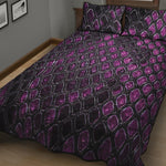 Purple Snakeskin Print Quilt Bed Set