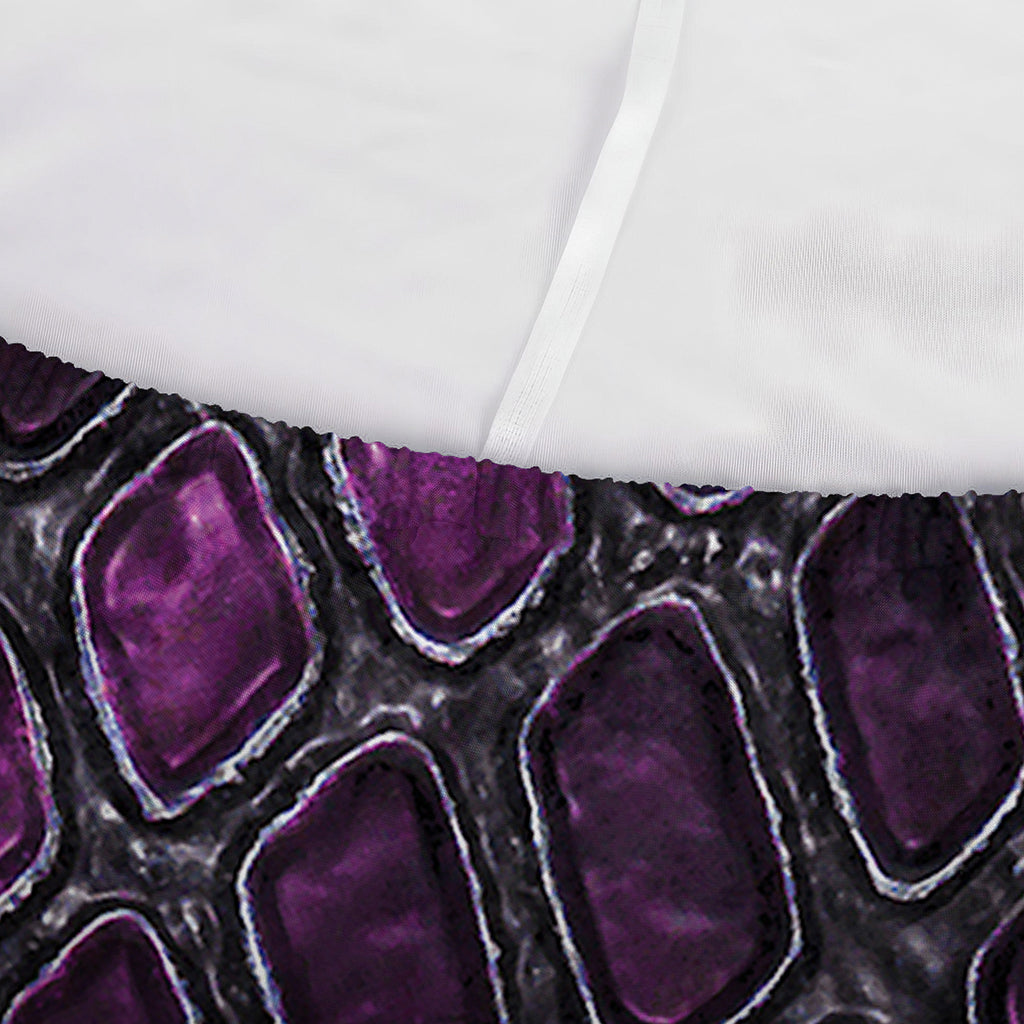Purple Snakeskin Print Sofa Cover