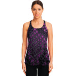 Purple Snakeskin Print Women's Racerback Tank Top