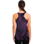 Purple Snakeskin Print Women's Racerback Tank Top
