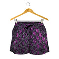 Purple Snakeskin Print Women's Shorts