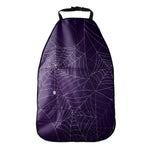 Purple Spider Web Pattern Print Car Seat Organizers