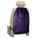 Purple Spider Web Pattern Print Car Seat Organizers
