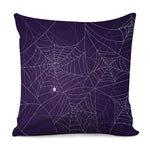 Purple Spider Web Pattern Print Pillow Cover