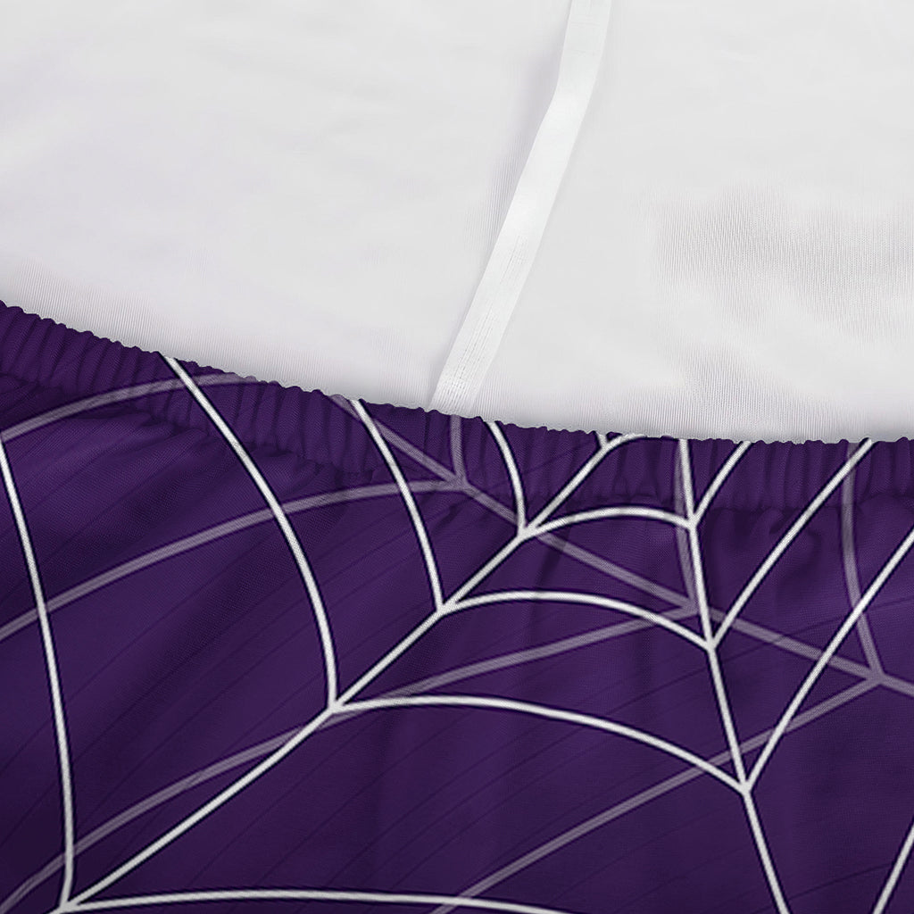 Purple Spider Web Pattern Print Sofa Cover