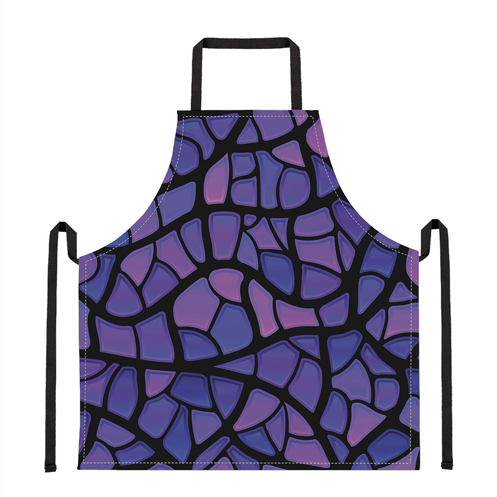 Purple Stained Glass Mosaic Print Apron