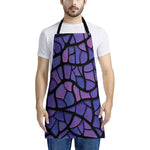 Purple Stained Glass Mosaic Print Apron