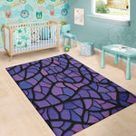 Purple Stained Glass Mosaic Print Area Rug