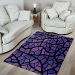 Purple Stained Glass Mosaic Print Area Rug