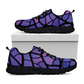 Purple Stained Glass Mosaic Print Black Running Shoes