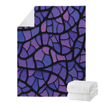 Purple Stained Glass Mosaic Print Blanket