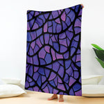 Purple Stained Glass Mosaic Print Blanket