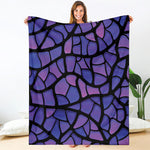 Purple Stained Glass Mosaic Print Blanket
