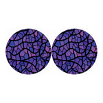Purple Stained Glass Mosaic Print Car Coasters