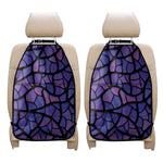 Purple Stained Glass Mosaic Print Car Seat Organizers