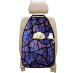 Purple Stained Glass Mosaic Print Car Seat Organizers