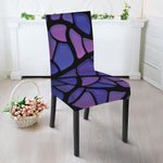 Purple Stained Glass Mosaic Print Dining Chair Slipcover