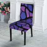 Purple Stained Glass Mosaic Print Dining Chair Slipcover
