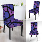 Purple Stained Glass Mosaic Print Dining Chair Slipcover