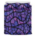 Purple Stained Glass Mosaic Print Duvet Cover Bedding Set