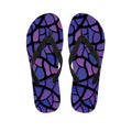 Purple Stained Glass Mosaic Print Flip Flops