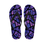 Purple Stained Glass Mosaic Print Flip Flops