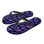 Purple Stained Glass Mosaic Print Flip Flops