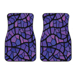 Purple Stained Glass Mosaic Print Front Car Floor Mats