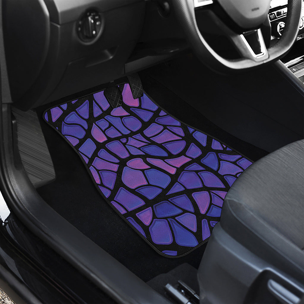 Purple Stained Glass Mosaic Print Front Car Floor Mats