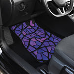 Purple Stained Glass Mosaic Print Front Car Floor Mats