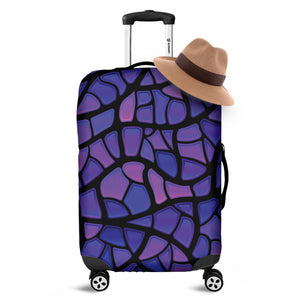 Purple Stained Glass Mosaic Print Luggage Cover