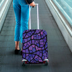 Purple Stained Glass Mosaic Print Luggage Cover