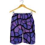 Purple Stained Glass Mosaic Print Men's Shorts
