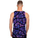 Purple Stained Glass Mosaic Print Men's Tank Top