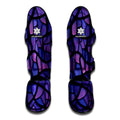 Purple Stained Glass Mosaic Print Muay Thai Shin Guards