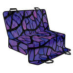 Purple Stained Glass Mosaic Print Pet Car Back Seat Cover