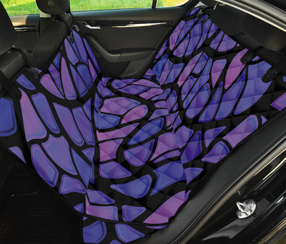 Purple Stained Glass Mosaic Print Pet Car Back Seat Cover