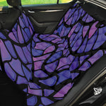Purple Stained Glass Mosaic Print Pet Car Back Seat Cover