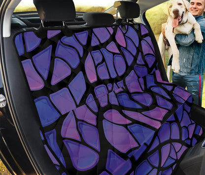 Purple Stained Glass Mosaic Print Pet Car Back Seat Cover