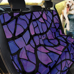 Purple Stained Glass Mosaic Print Pet Car Back Seat Cover