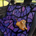 Purple Stained Glass Mosaic Print Pet Car Back Seat Cover