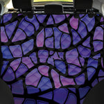 Purple Stained Glass Mosaic Print Pet Car Back Seat Cover