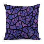 Purple Stained Glass Mosaic Print Pillow Cover